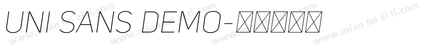 uni sans demo字体转换